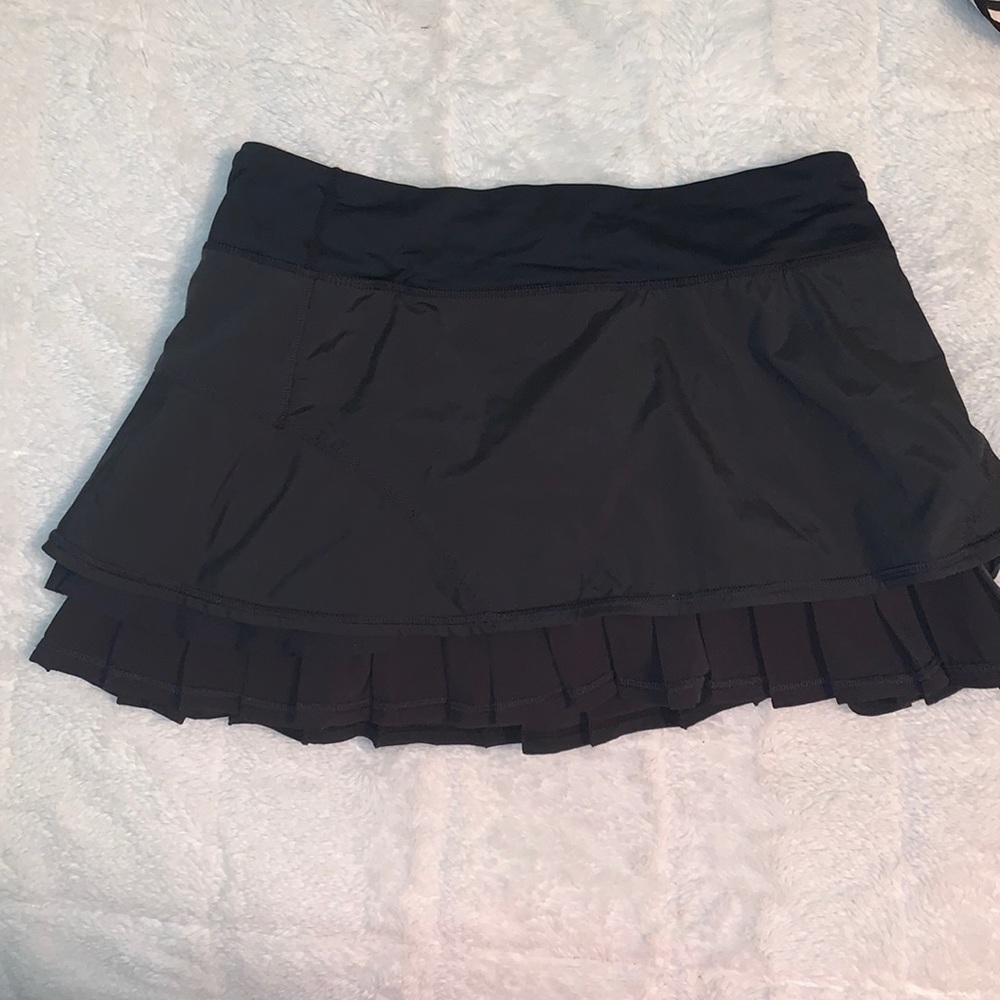lululemon athletica Black Layered Pleated Mini Skirt